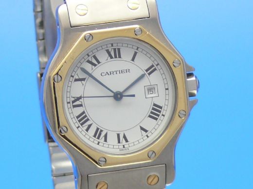 Cartier Santos Ronde Medium Automatik Stahl/Gold