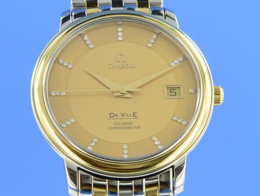 Omega De Ville Prestige Stahl/Gold Diamanten Co-Axial