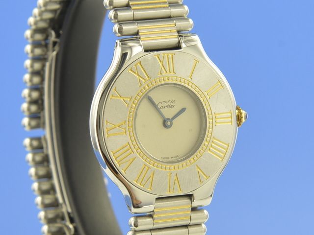 Cartier Must 21 Quarz Damenuhr 31 Mm